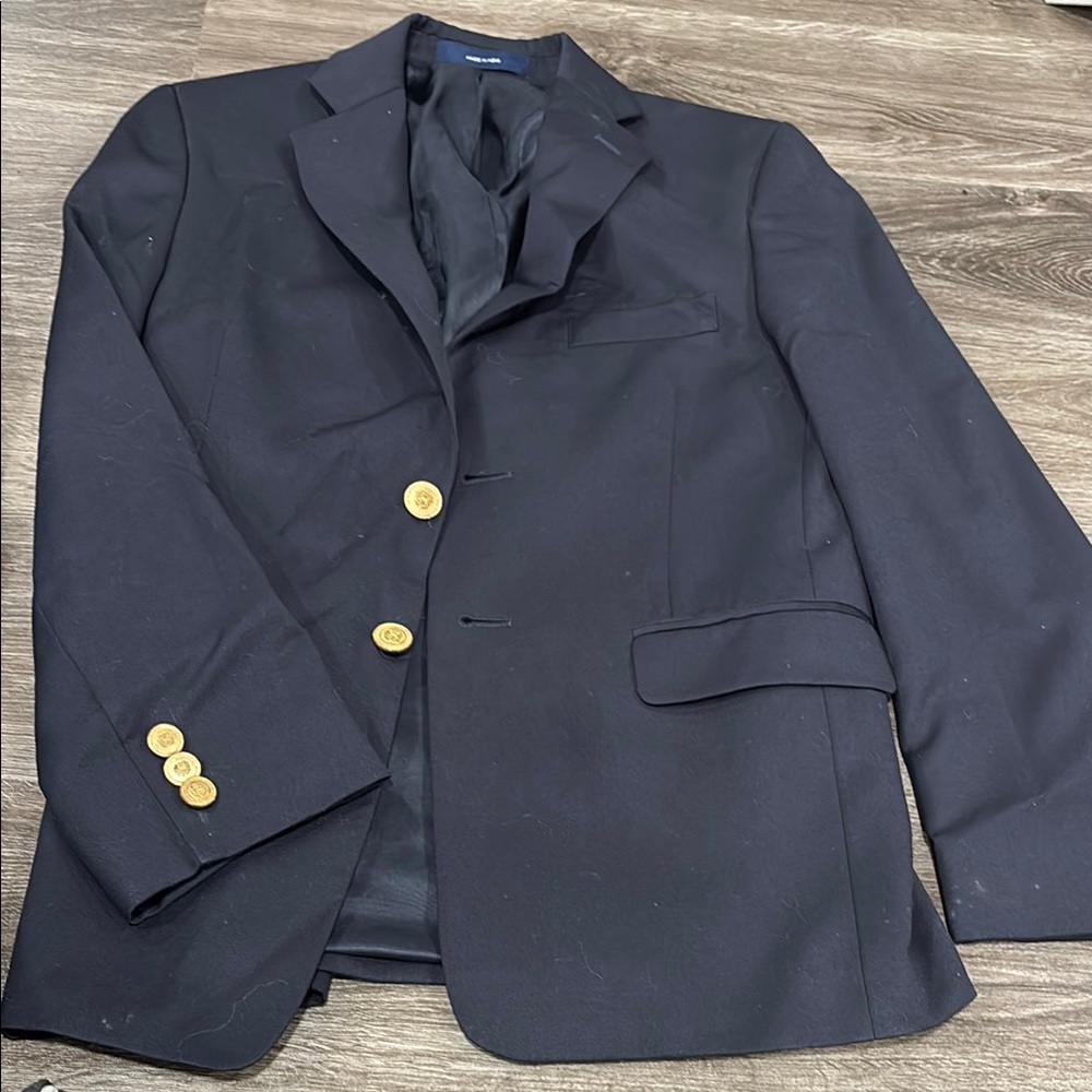 Kids Black Blazer with Gold Buttons